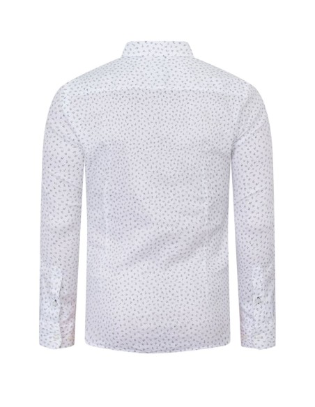 SLIM-FIT PRINTED LINEN SHIRT